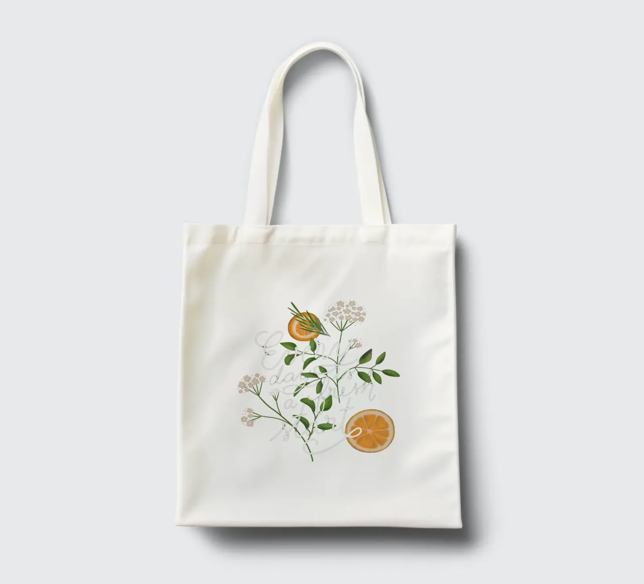 Everyday is a Fresh Start borsa in juta da anisillustration
