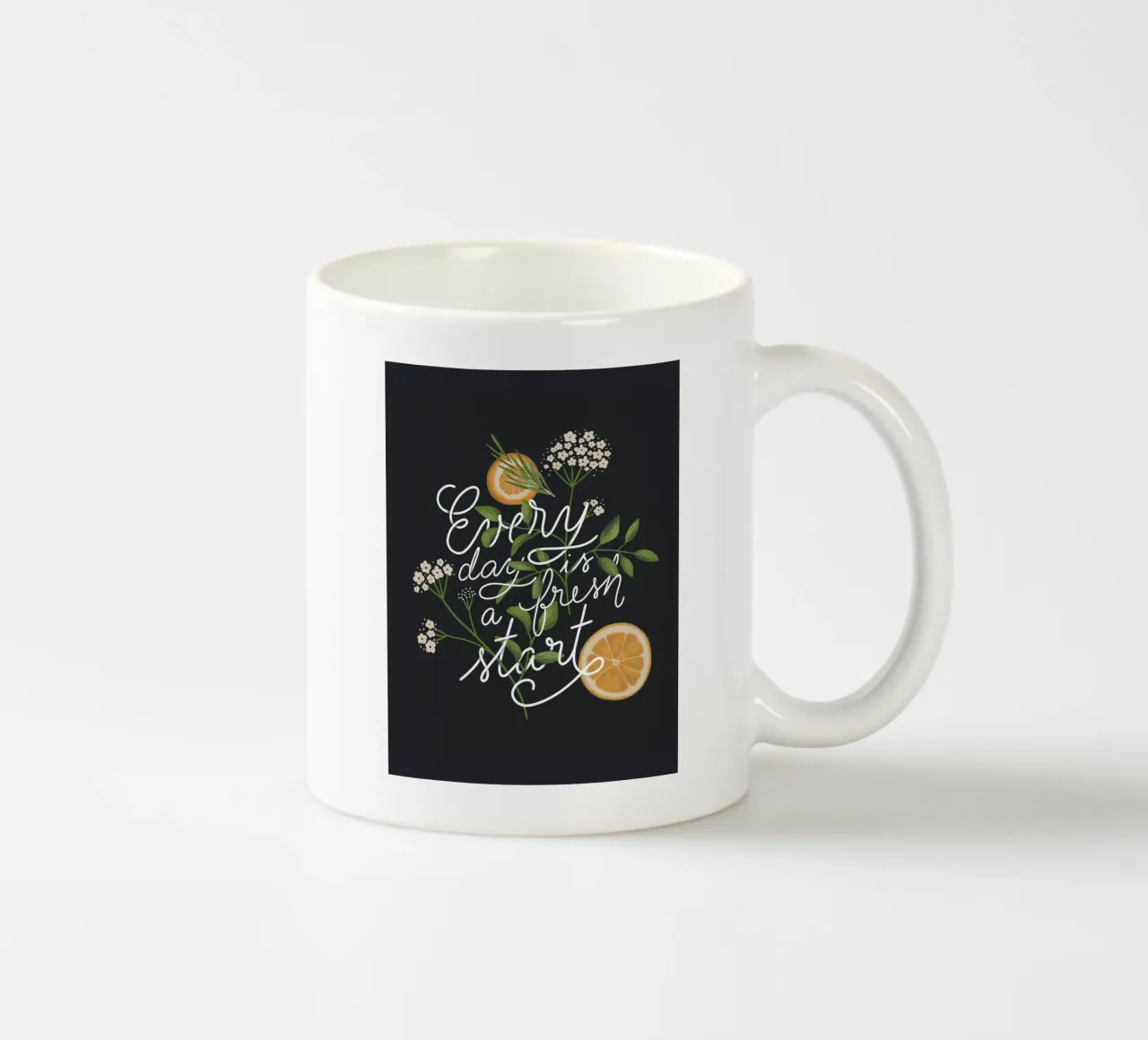 Everyday is a Fresh Start tazza in ceramica da anisillustration