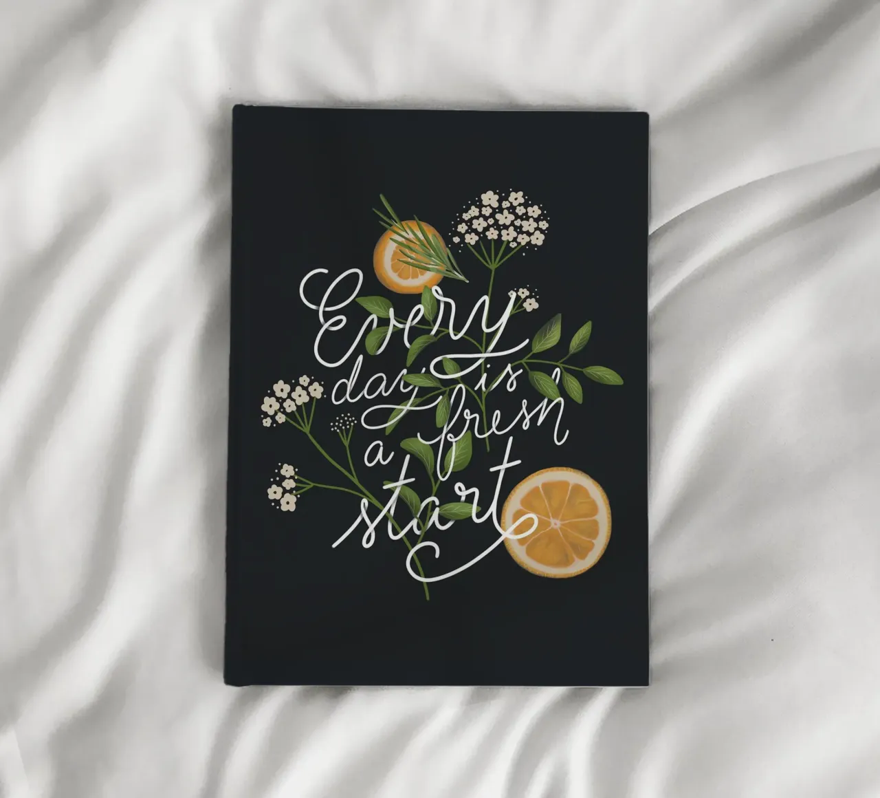 Everyday is a Fresh Start notebook by anisillustration