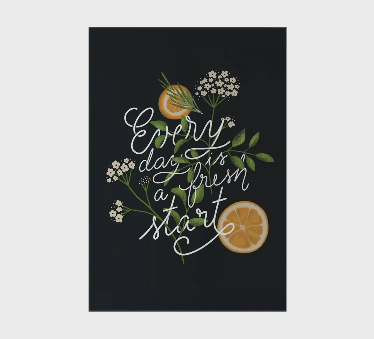 Everyday is a Fresh Start notebook by anisillustration