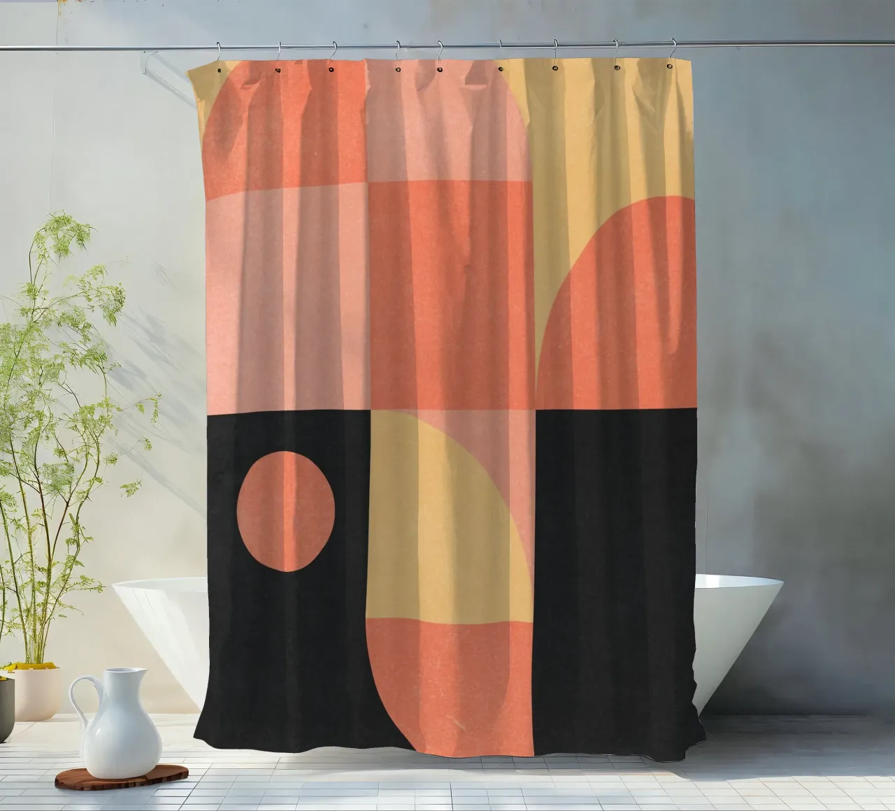 Minimal Abstraction 9 shower curtain by Gaite