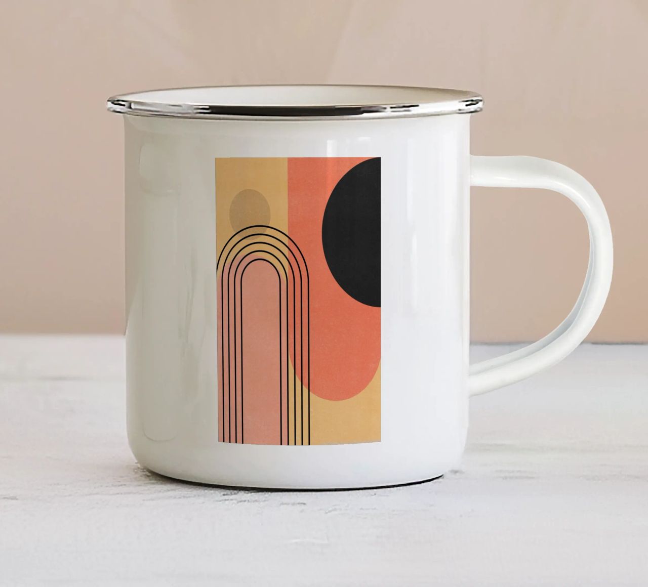 Astrazione minima 10 tazza in smalto da Gaite