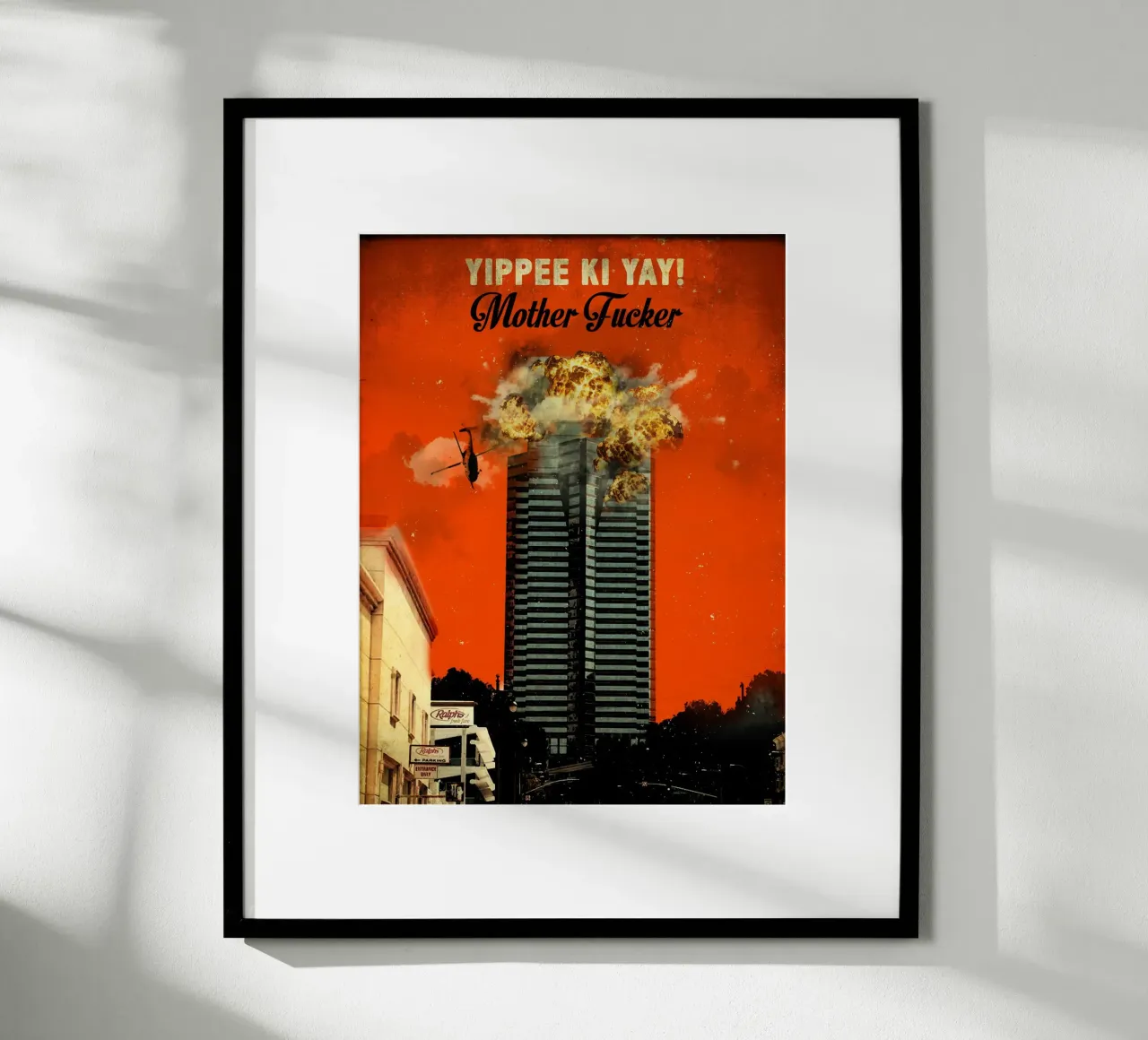 Die Hard poster con telaio in legno da 2toastdesign