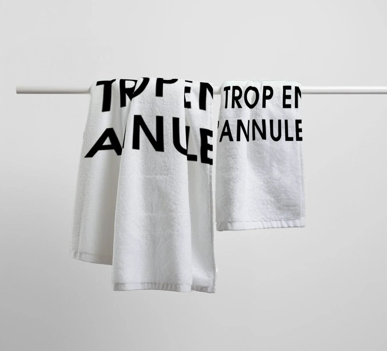 J'ai trop envie d'annuler - White badhanddoek van Intertitres