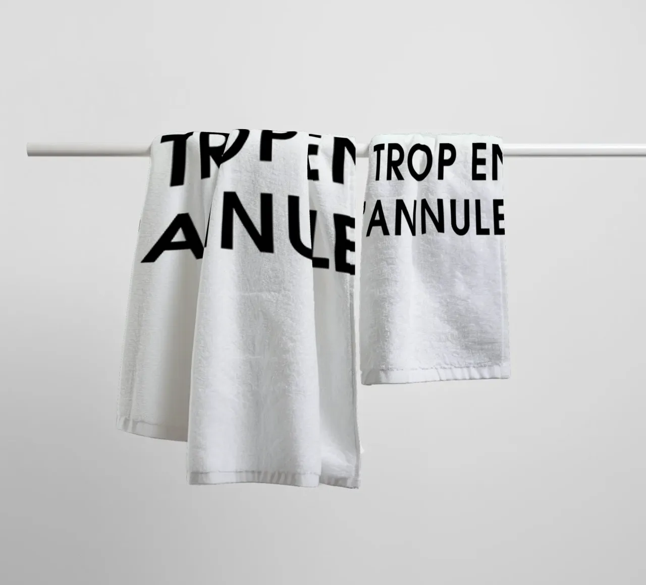 J'ai trop envie d'annuler - White asciugamano da bagno da Intertitres