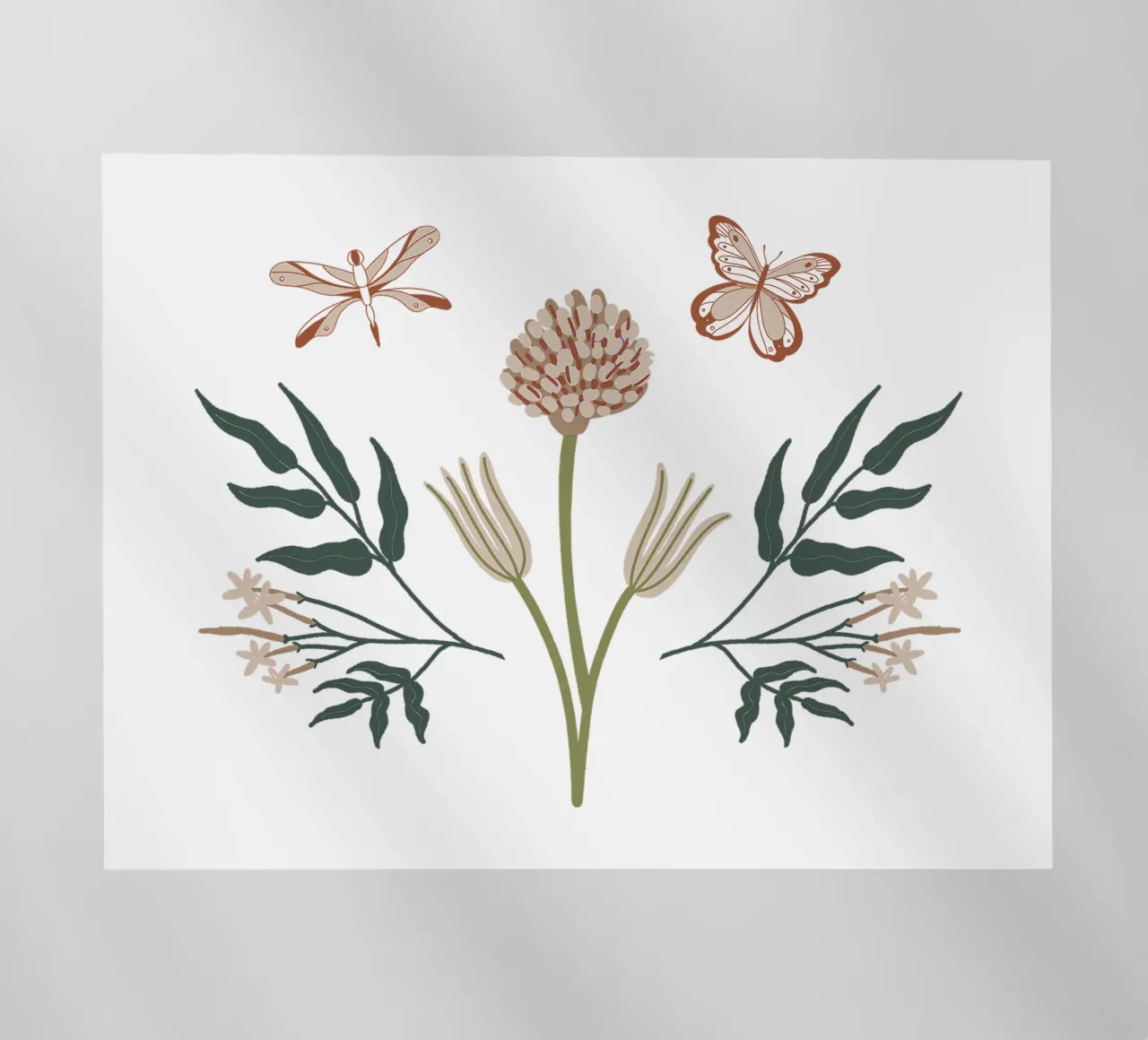 Flowers & Butterflies Bouquet with Name pellicola backlit da anisillustration