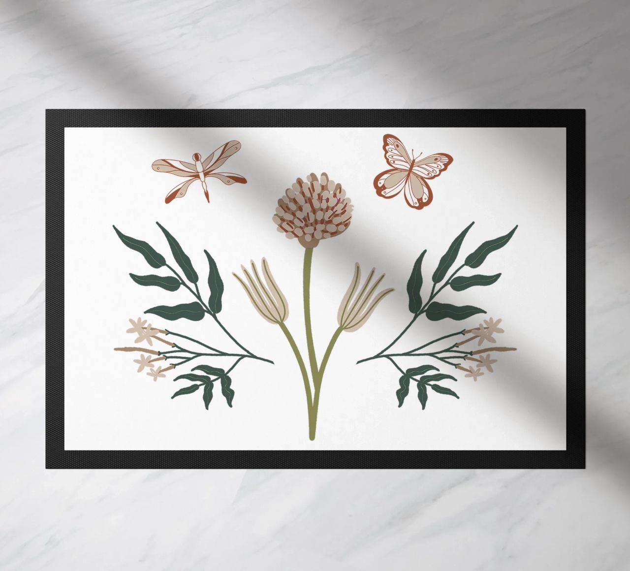 Flowers & Butterflies Bouquet with Name zerbino da anisillustration