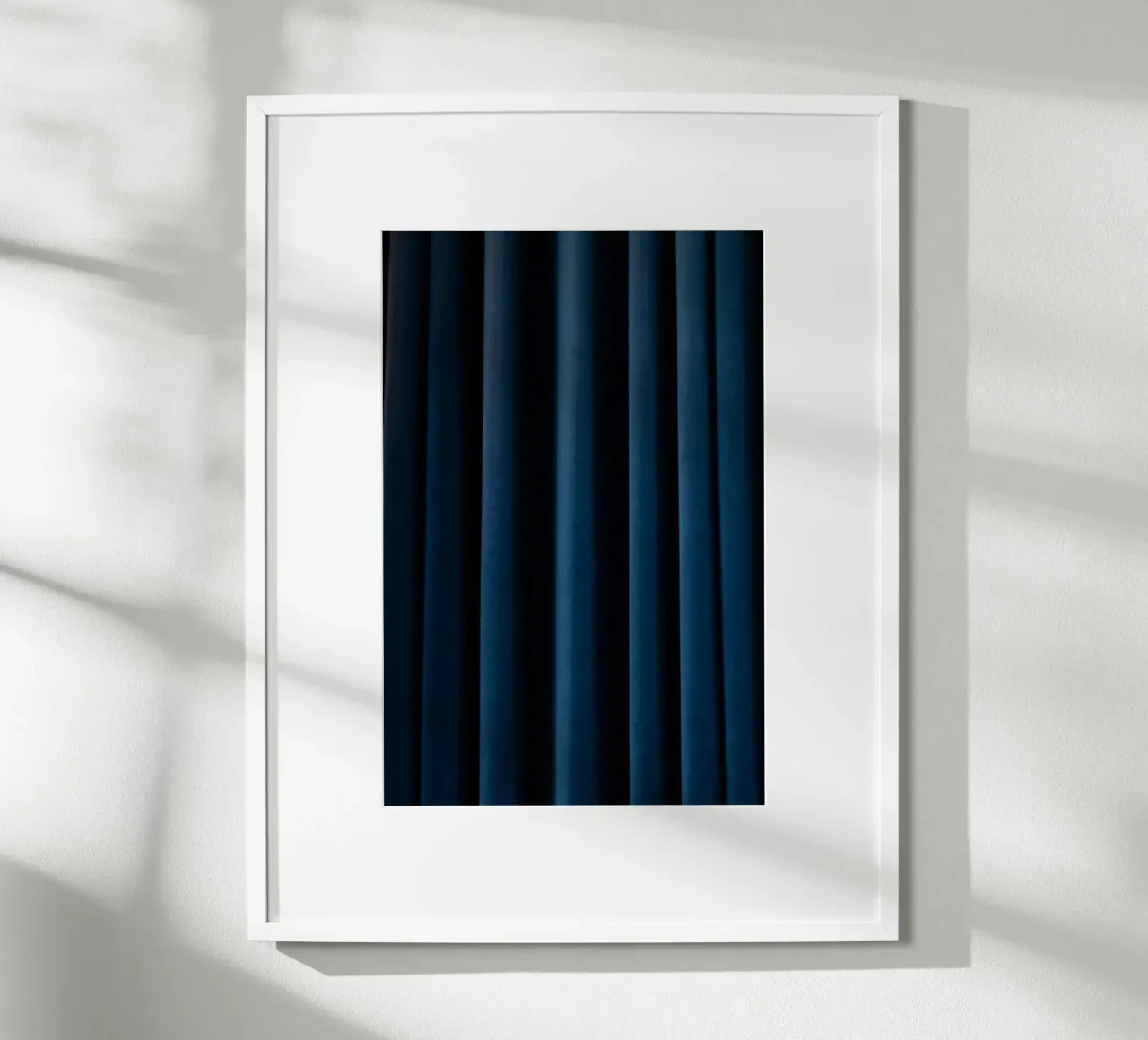 Blue Velvet Curtain poster with aluminum frame by Mareike Böhmer Photography