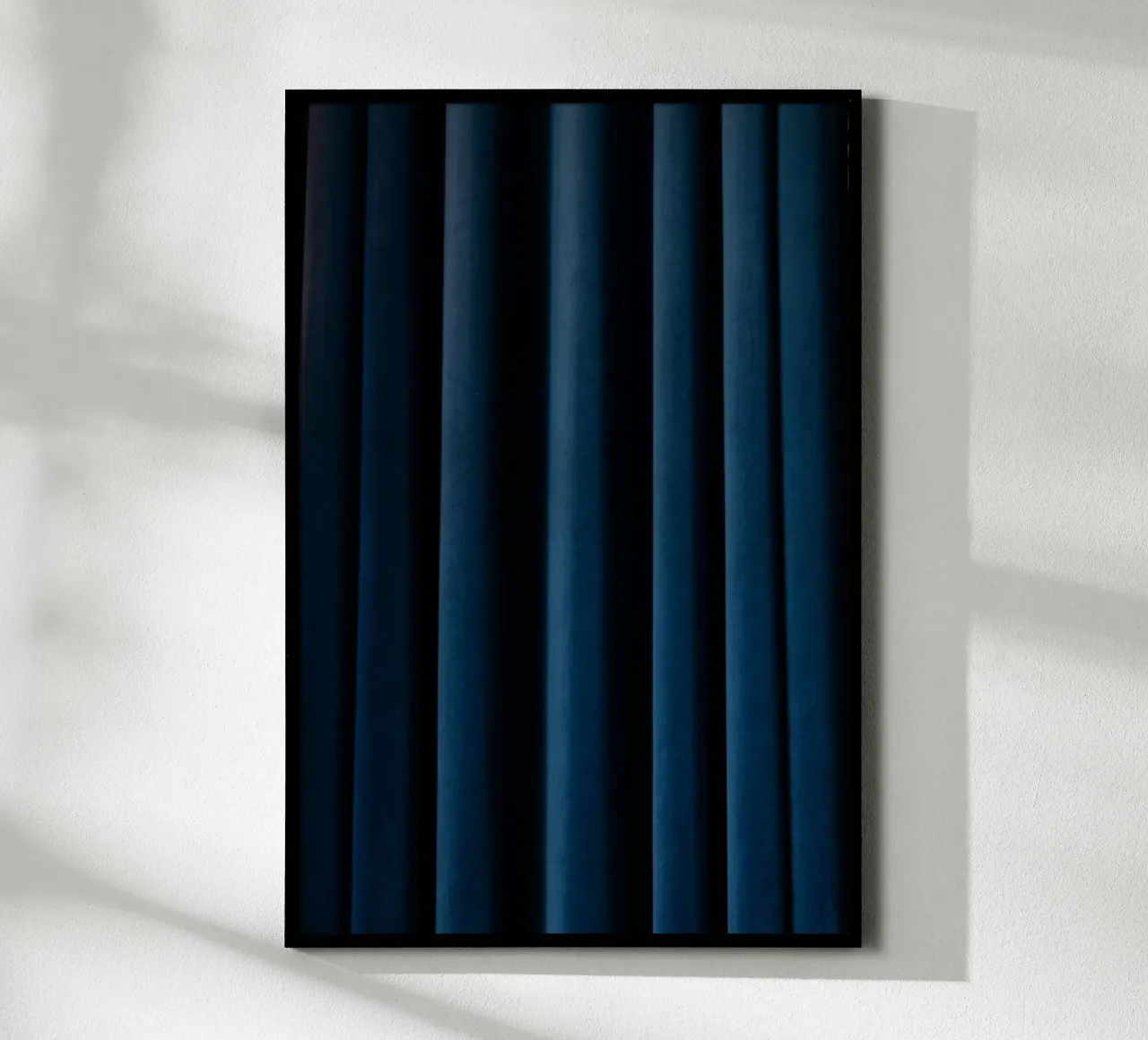 Blue Velvet Curtain poster with aluminum frame by Mareike Böhmer Photography