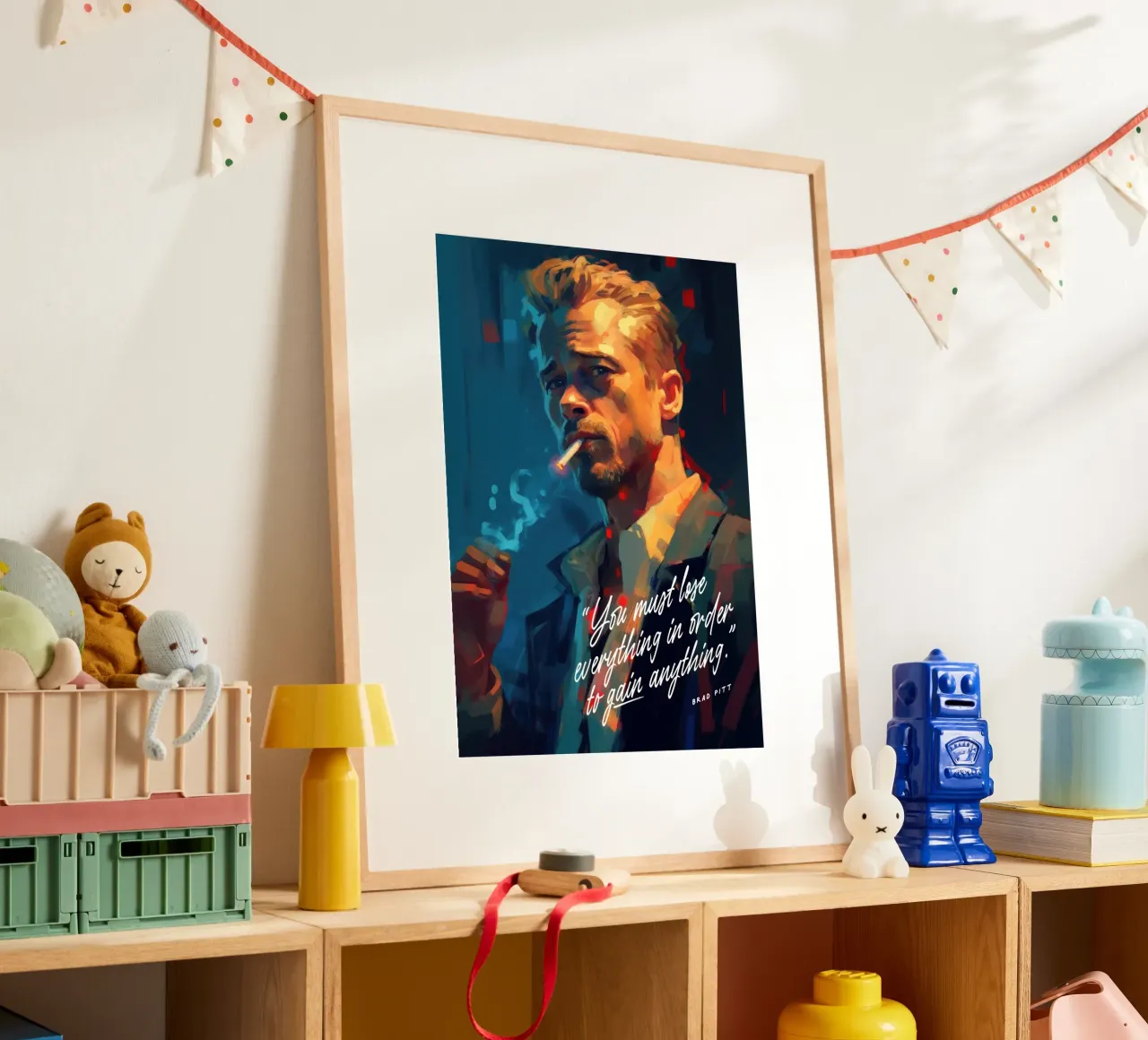 Brad Pitt Art Quote carta hahnemühle da Lootprint