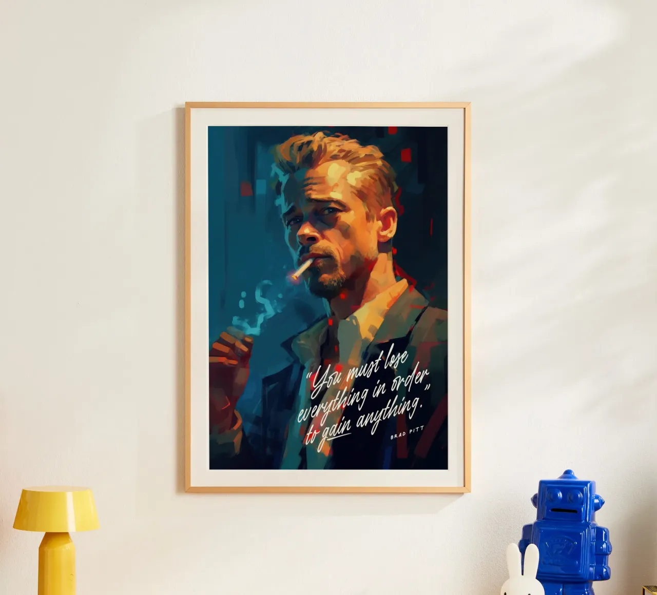 Brad Pitt Art Quote carta hahnemühle da Lootprint