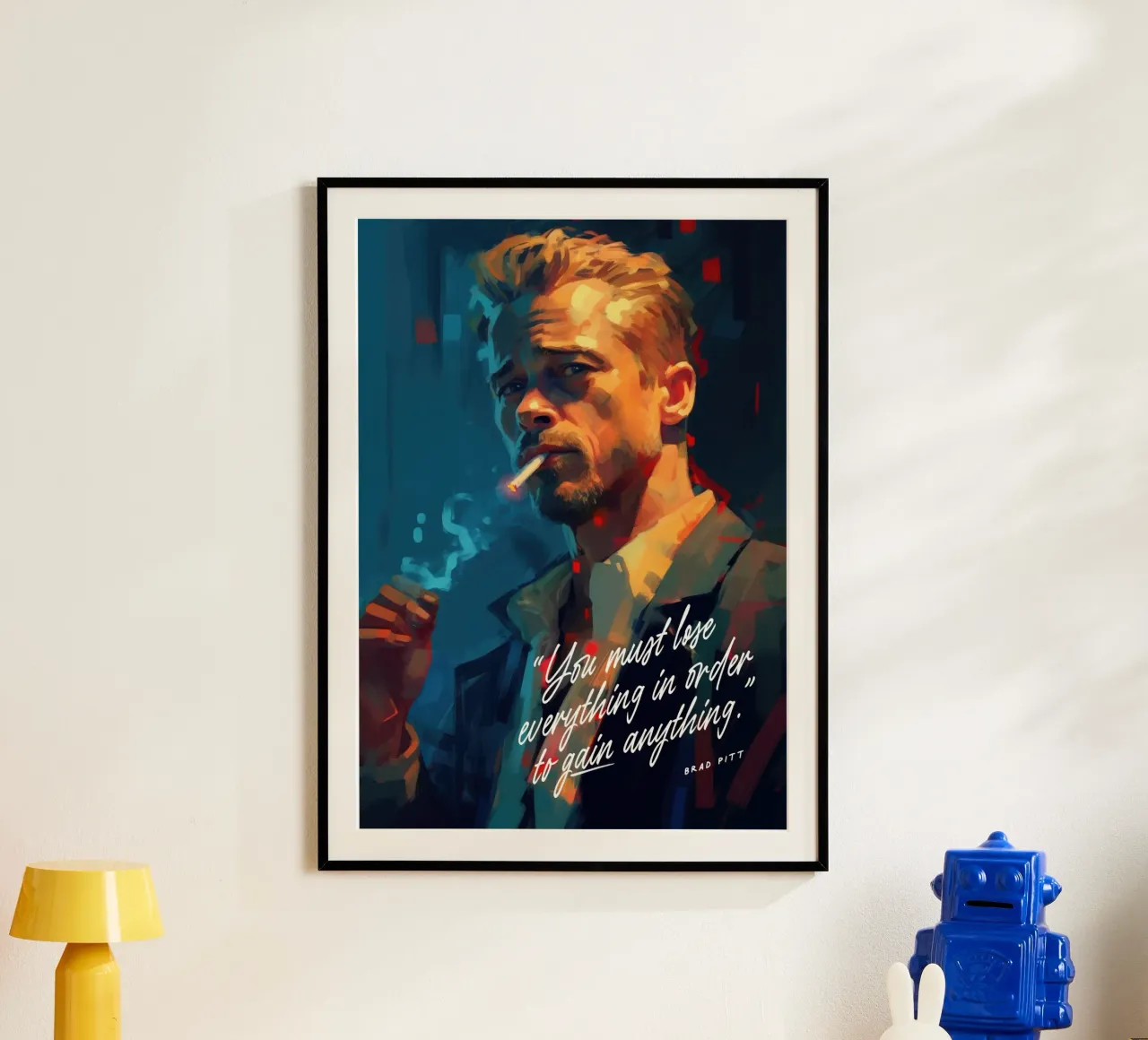 Brad Pitt Art Quote carta hahnemühle da Lootprint