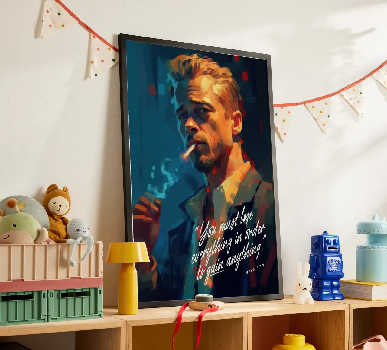 Brad Pitt Art Quote carta hahnemühle da Lootprint