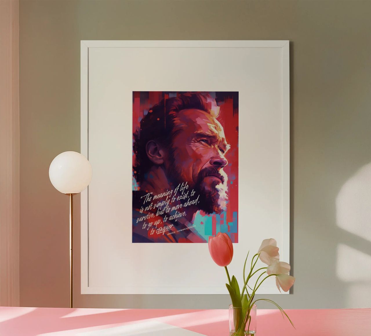 Arnold Schwarzenegger Art Quote poster by Lootprint