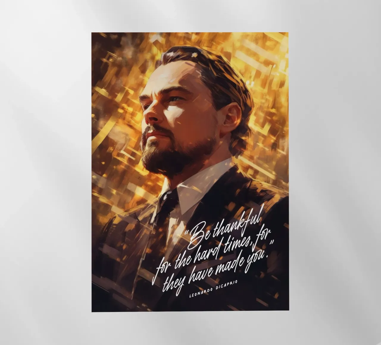 Leonardo DiCaprio Art Quote pellicola backlit da Lootprint