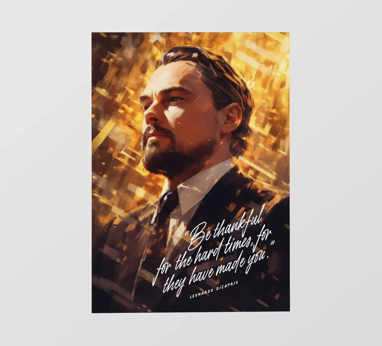 Leonardo DiCaprio Art Quote pellicola backlit da Lootprint