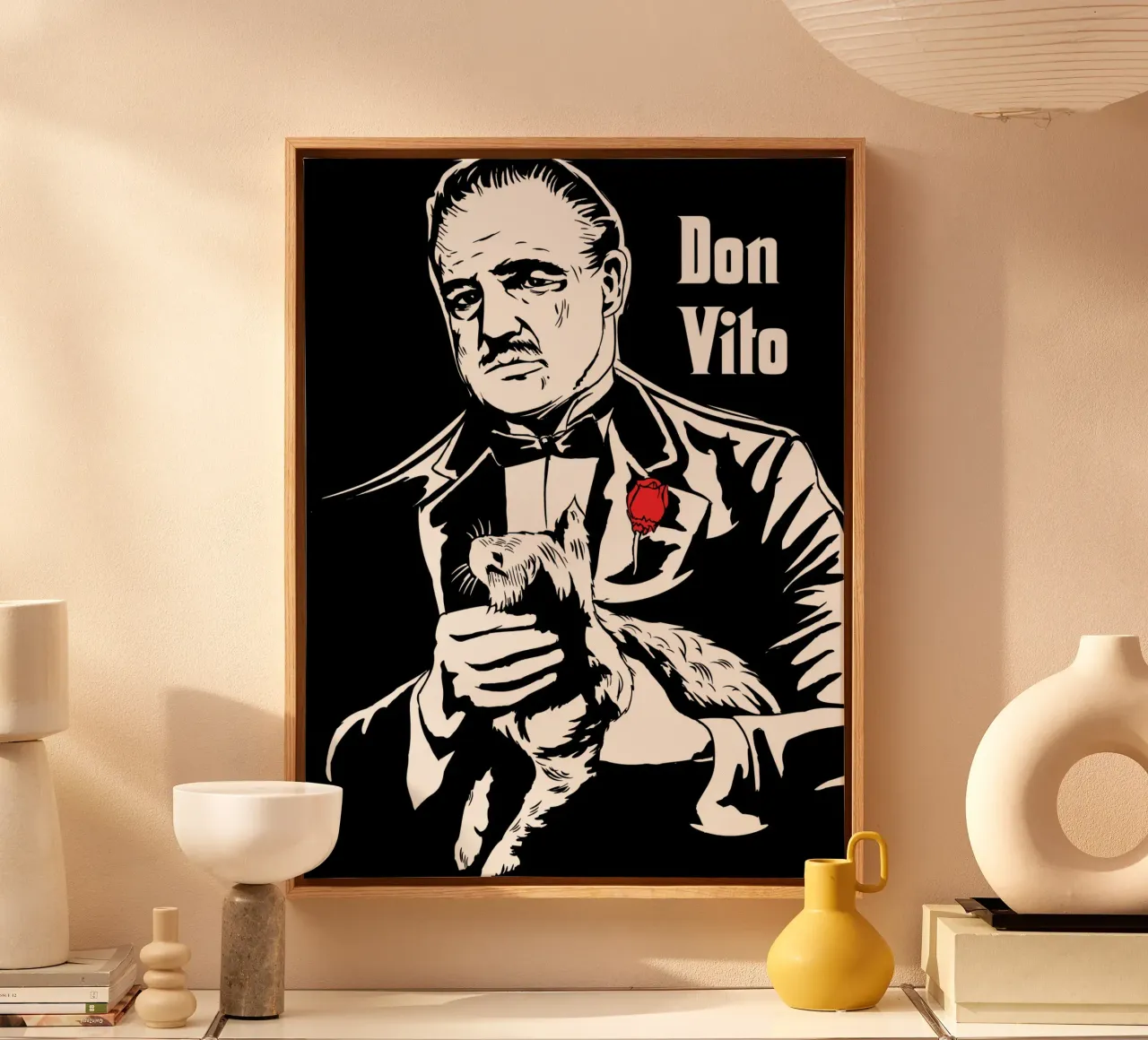 Don Vito tela con Cornice a cassetta da 2toastdesign