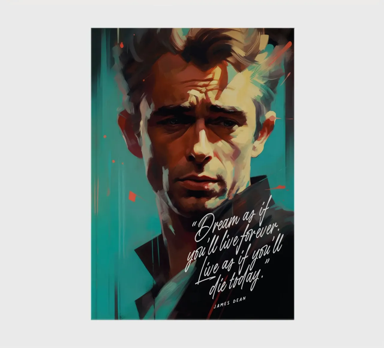 James Dean Art Quote diario da Lootprint