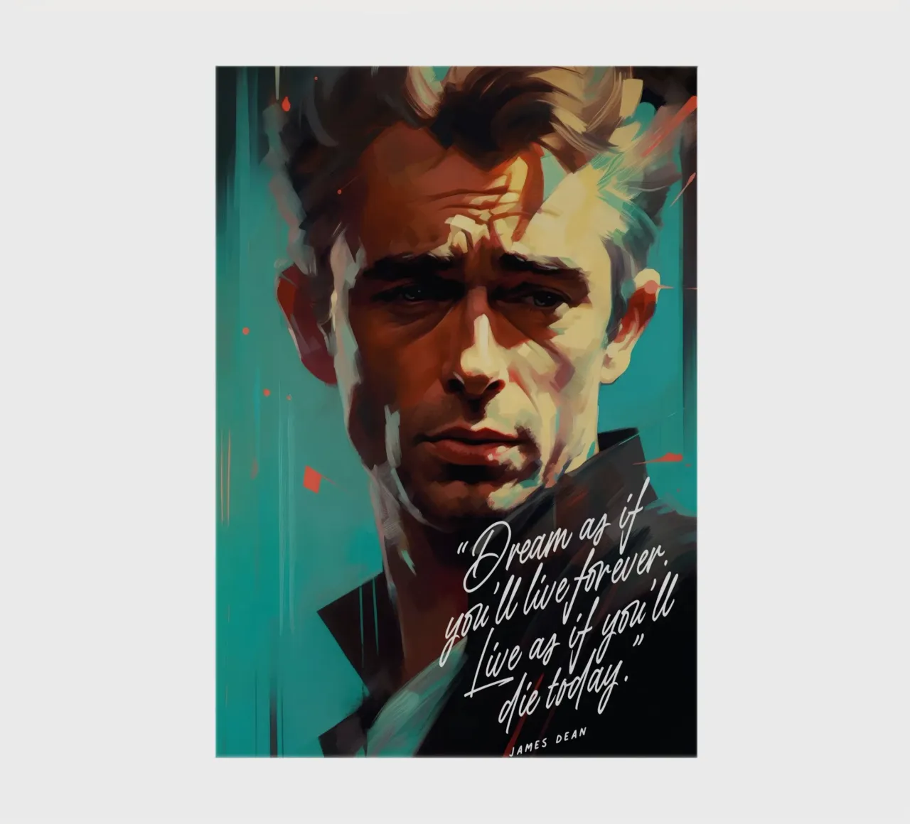 James Dean Art Quote diario da Lootprint