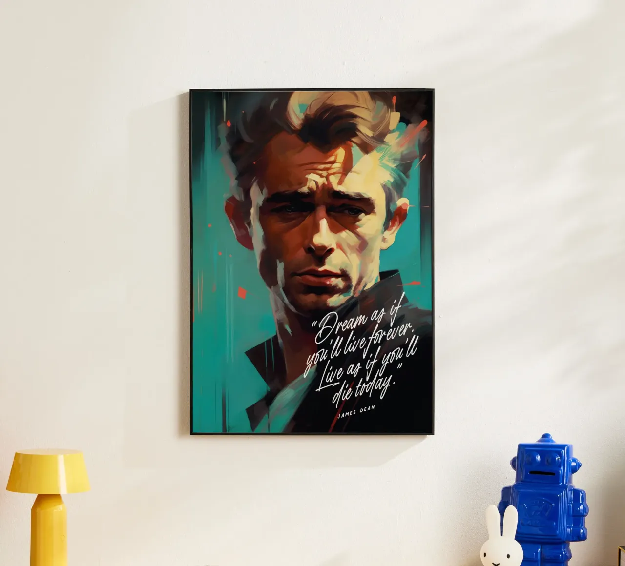 James Dean Art Quote alluminio dibond da Lootprint