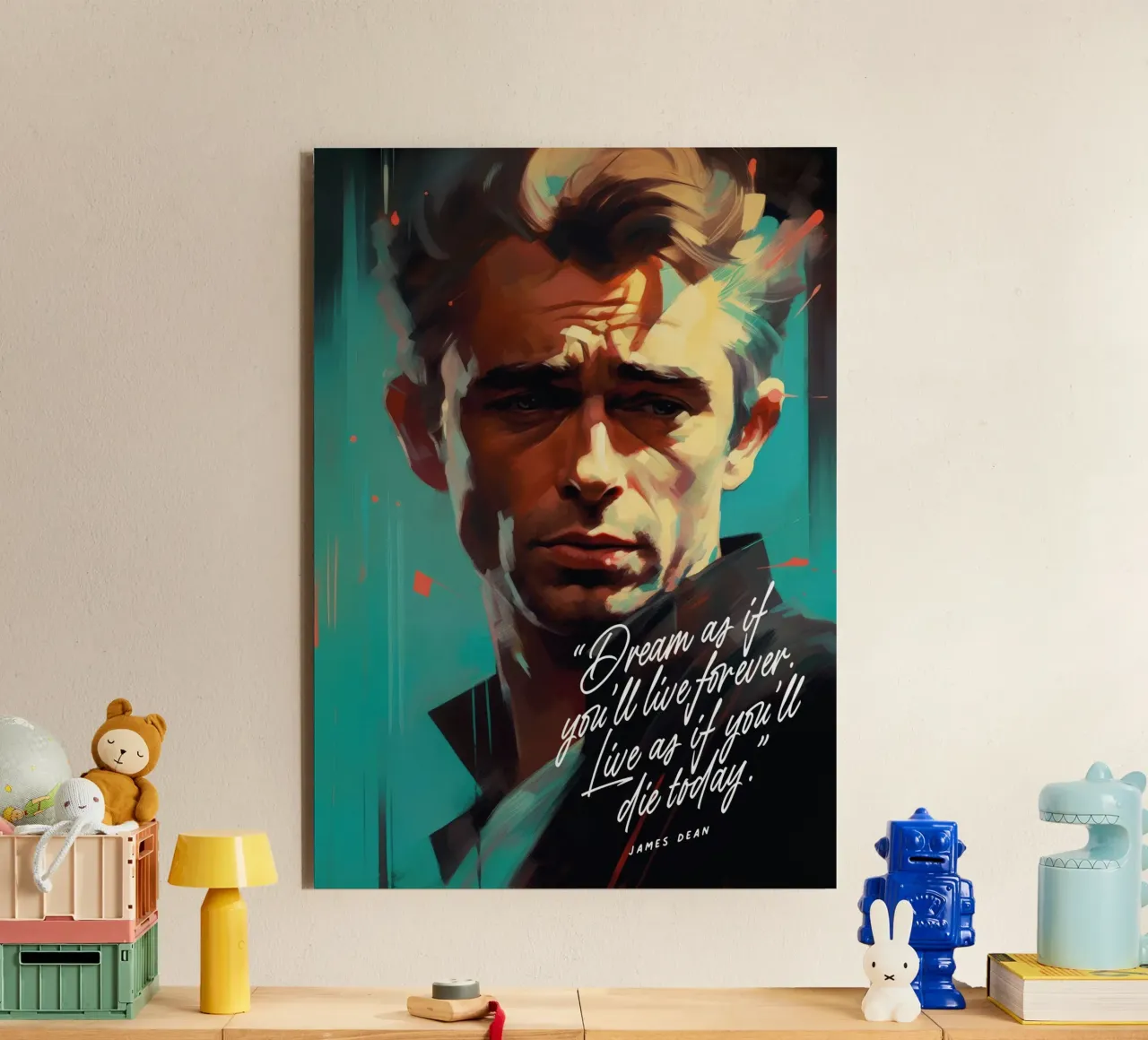 James Dean Art Quote alluminio dibond da Lootprint