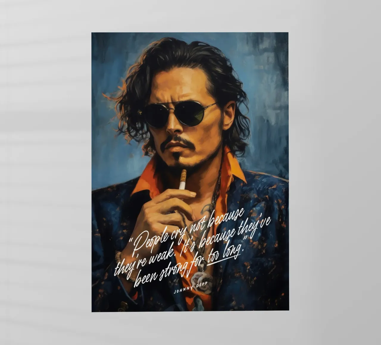 Johnny Depp Art Quote pellicola backlit da Lootprint