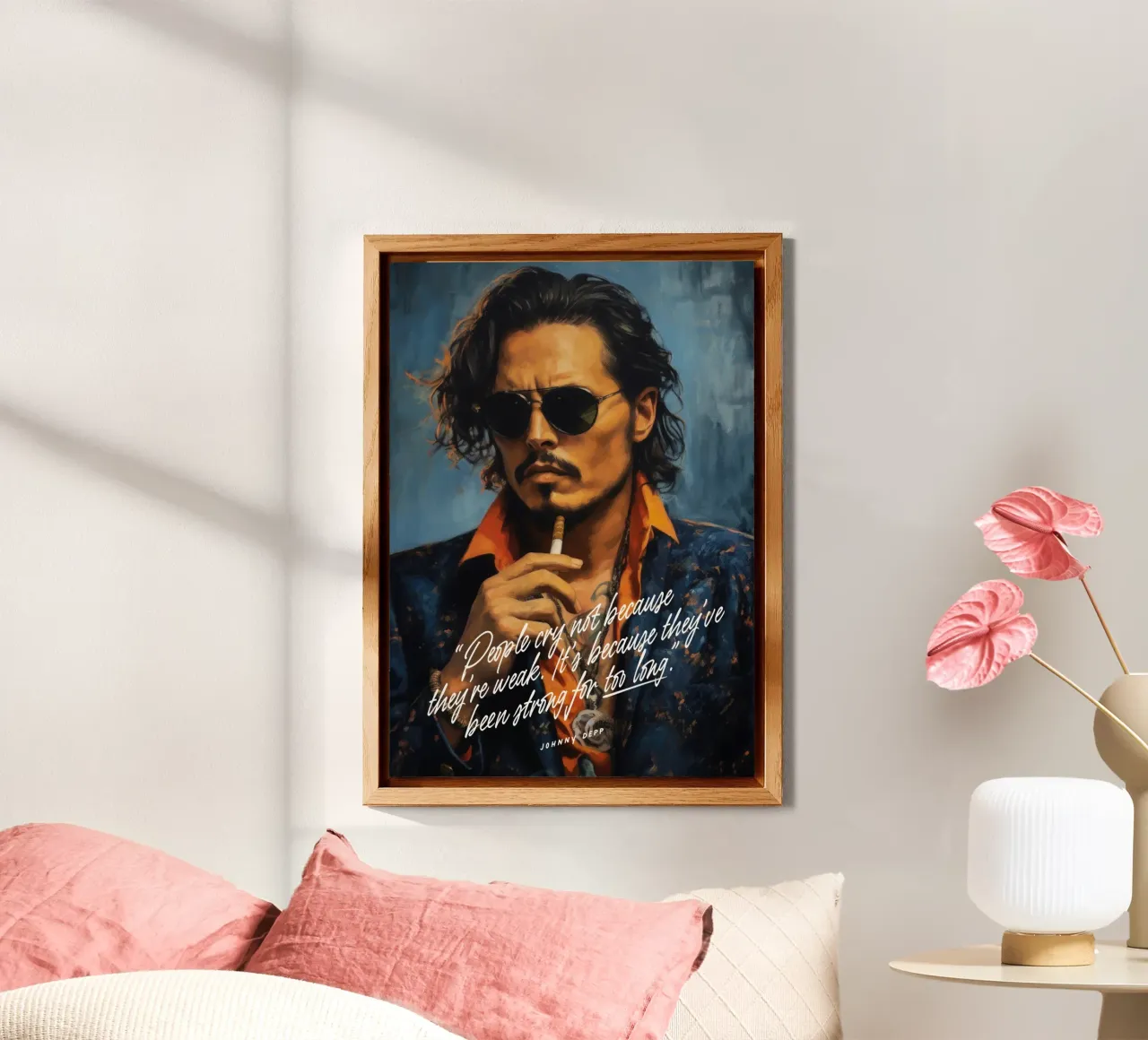 Johnny Depp Art Quote alluminio dibond da Lootprint