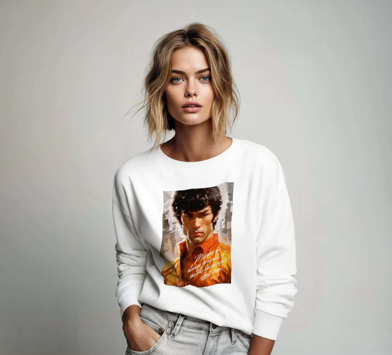 Bruce Lee Art Quote felpa da Lootprint