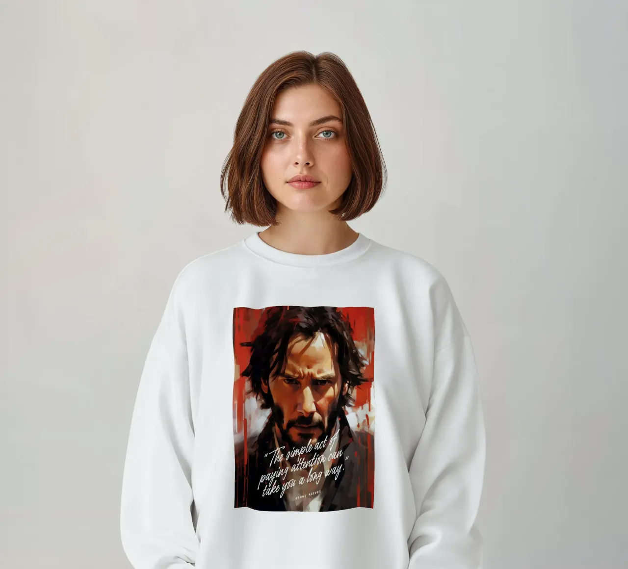 Keanu Reeves Art Quote felpa da Lootprint