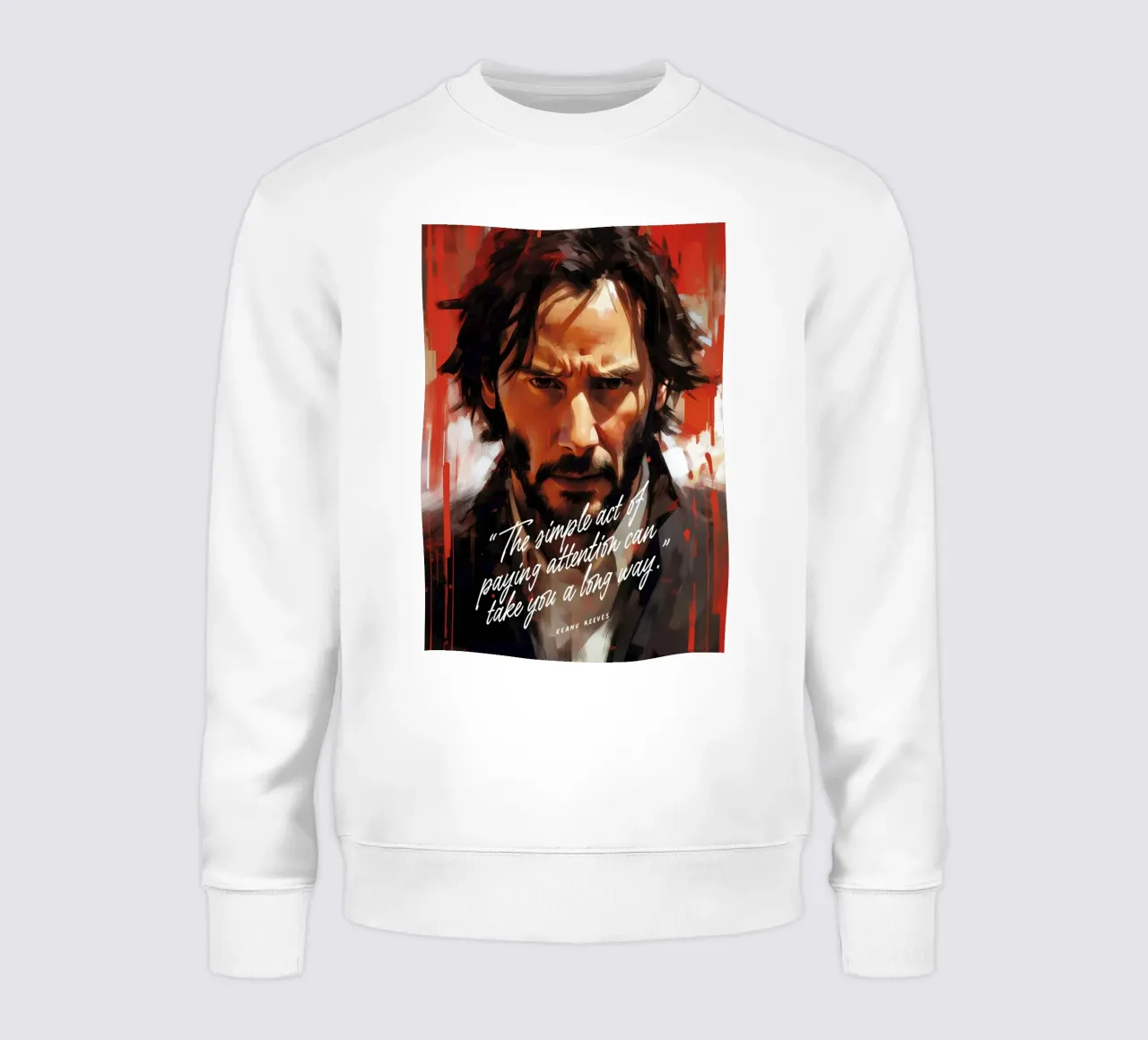 Keanu Reeves Art Quote felpa da Lootprint