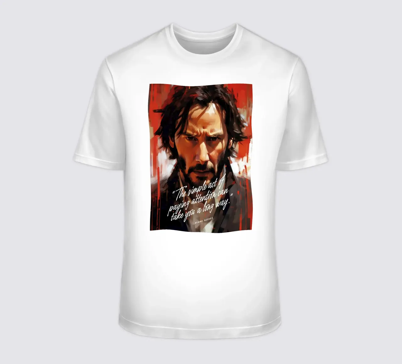 Keanu Reeves Art Quote t-shirt da Lootprint