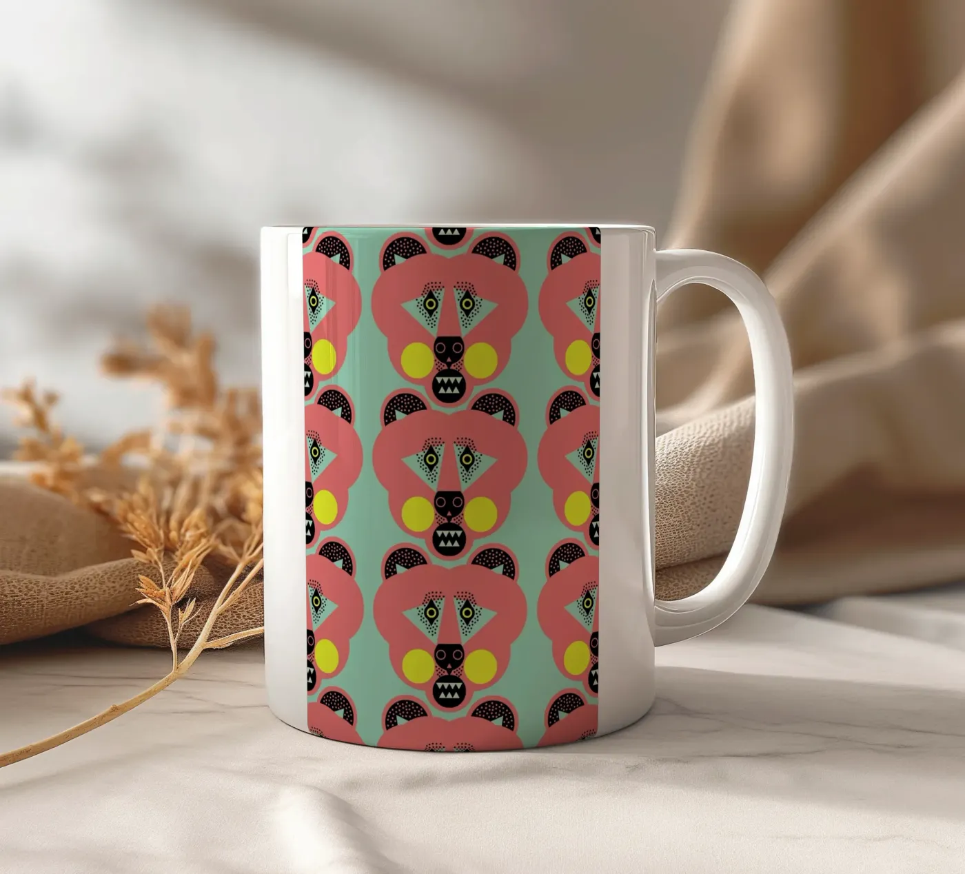 Bear Necessities ceramic mug by Gareth Pollock Design