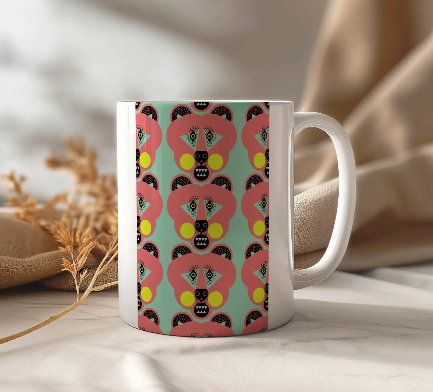 Bear Necessities ceramic mug by Gareth Pollock Design