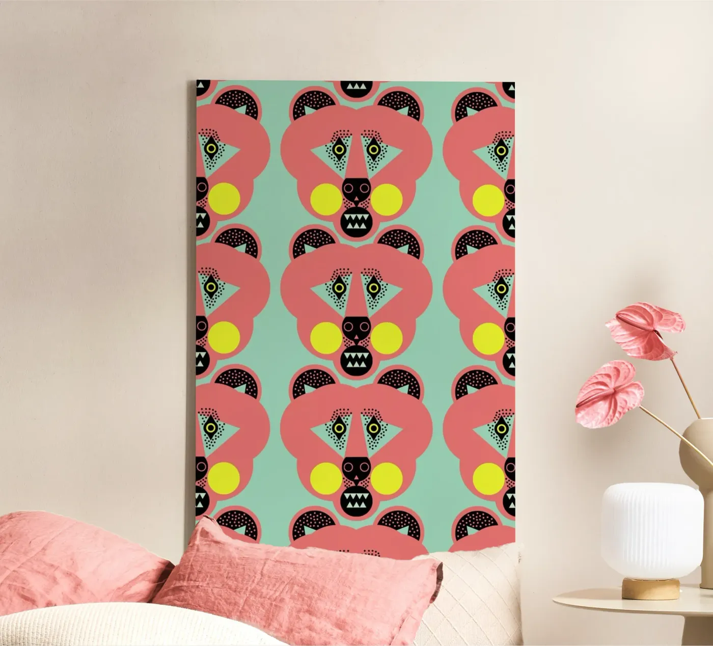 Bear Necessities tela da Gareth Pollock Design