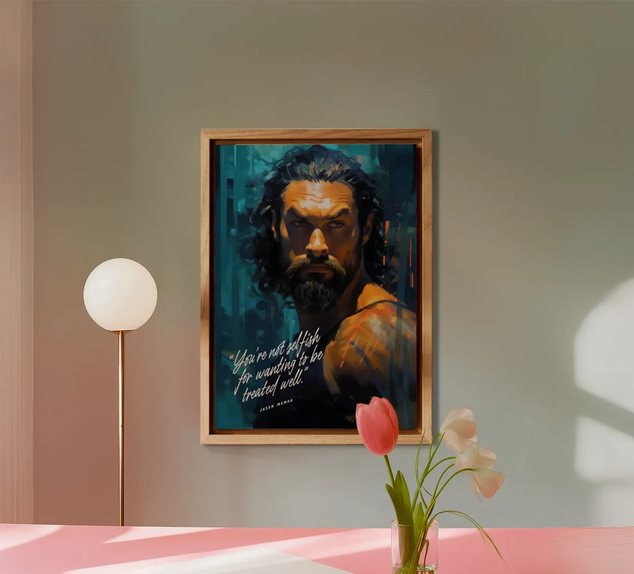Jason Momoa Art Quote alluminio dibond da Lootprint