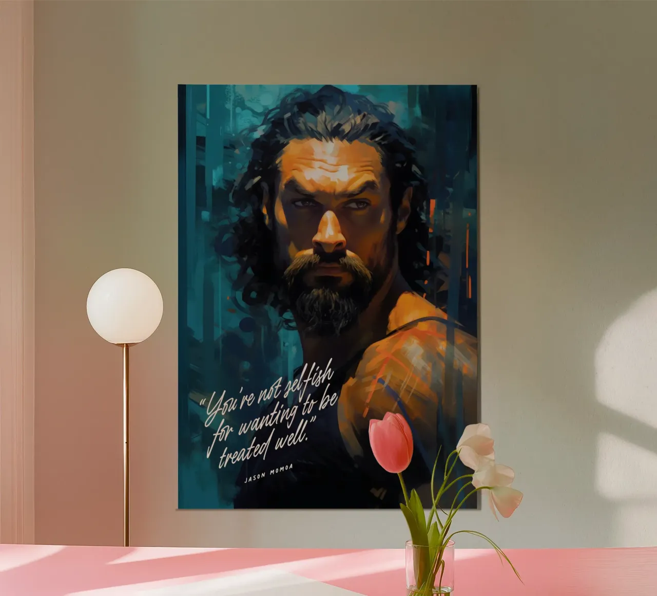 Jason Momoa Art Quote alluminio dibond da Lootprint