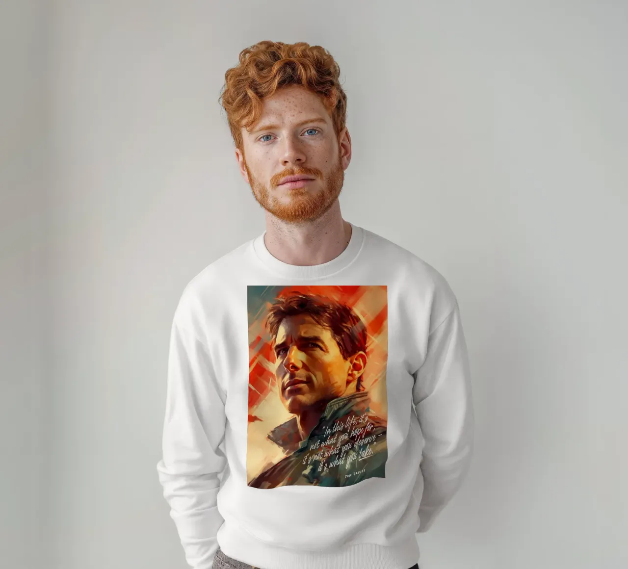 Tom Cruise Art Quote felpa da Lootprint