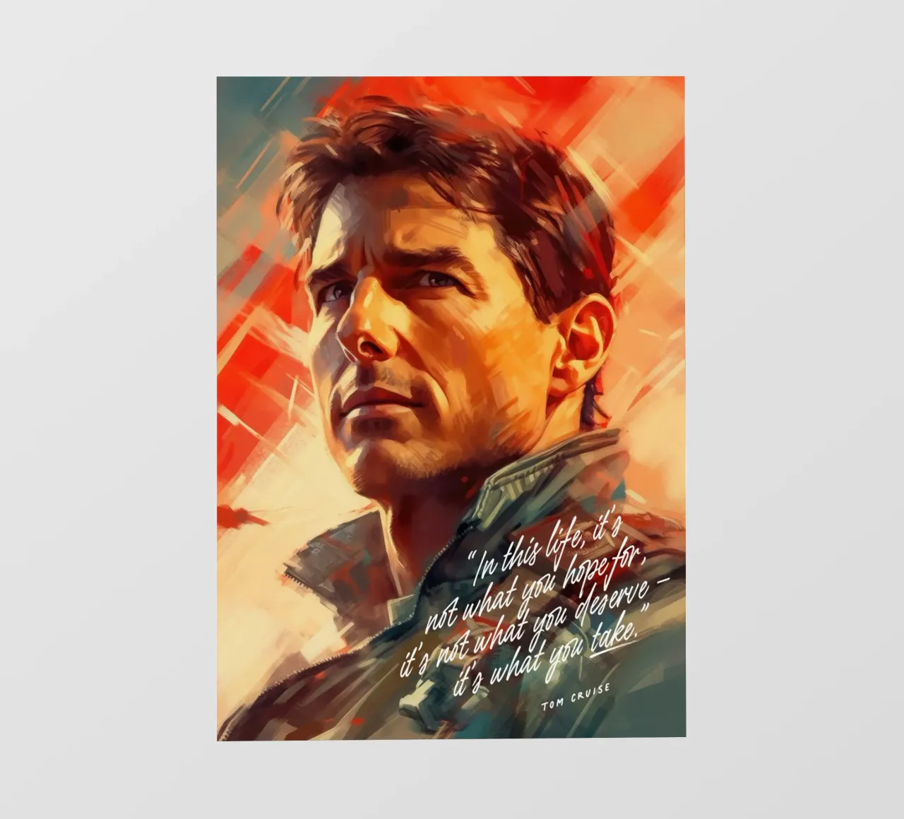 Tom Cruise Art Quote pellicola backlit da Lootprint