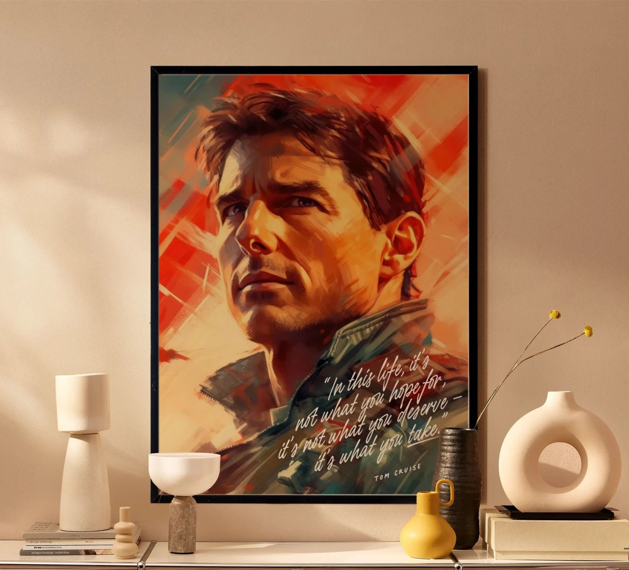 Tom Cruise Art Quote poster by Lootprint