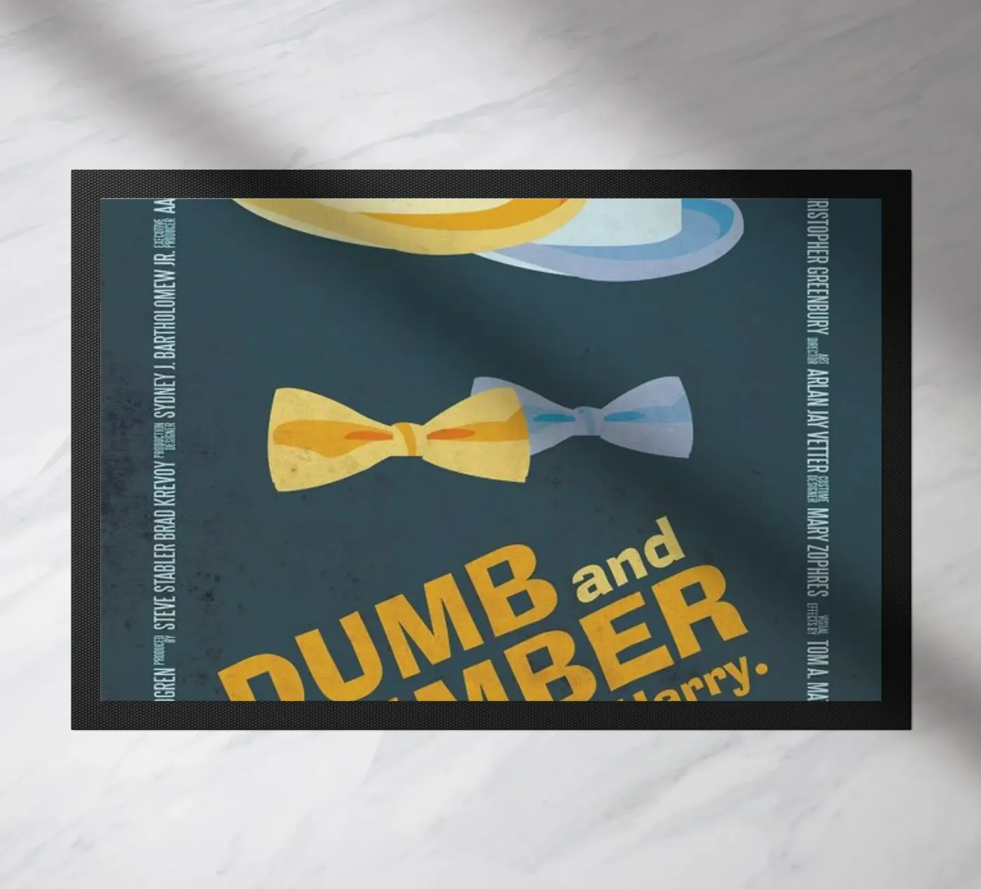 Dumb And Dumber doormat by Aycan Elijah Yilmaz