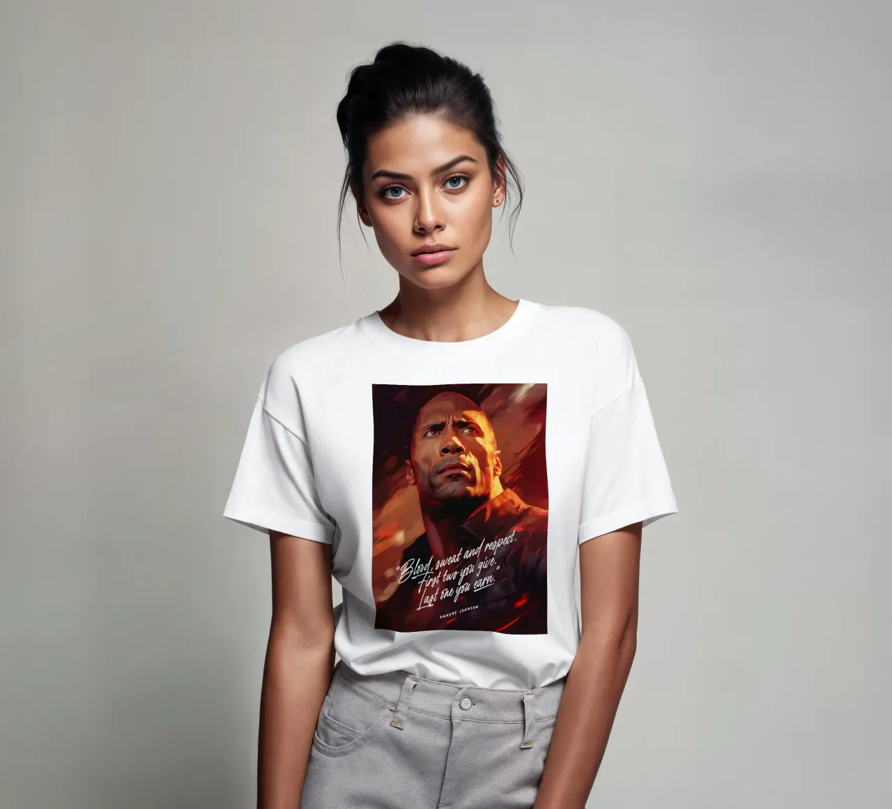 Dwayne Johnson Art Quote t-shirt da Lootprint