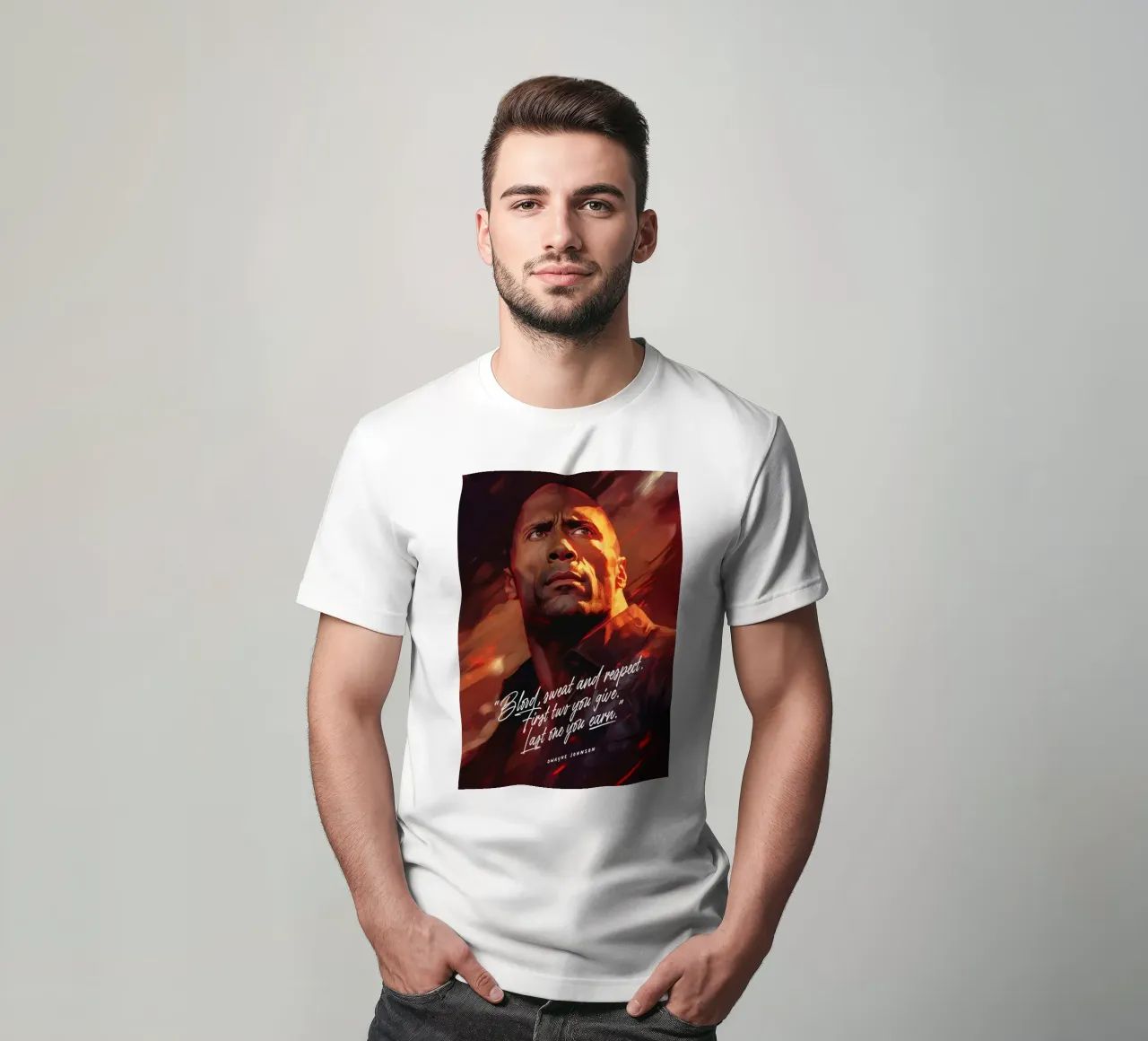 Dwayne Johnson Art Quote t-shirt da Lootprint