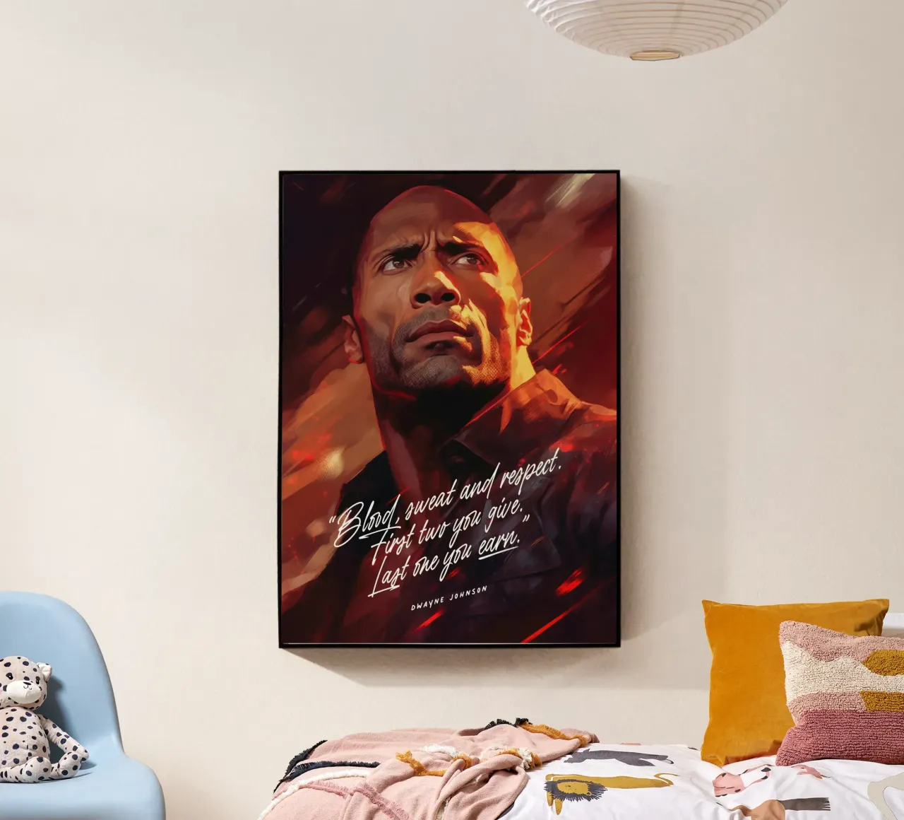 Dwayne Johnson Art Quote plexiglass da Lootprint