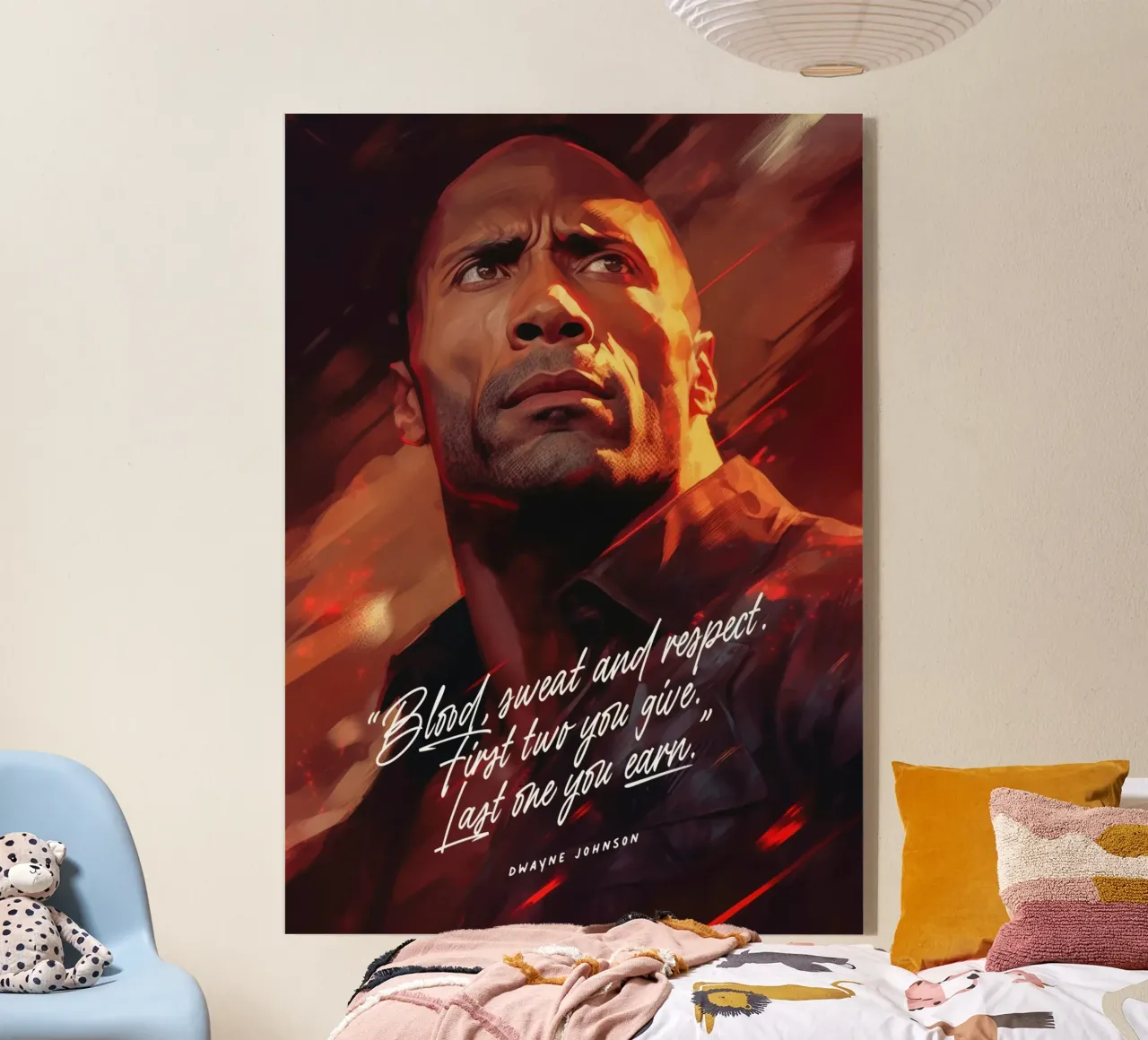 Dwayne Johnson Art Quote plexiglass da Lootprint