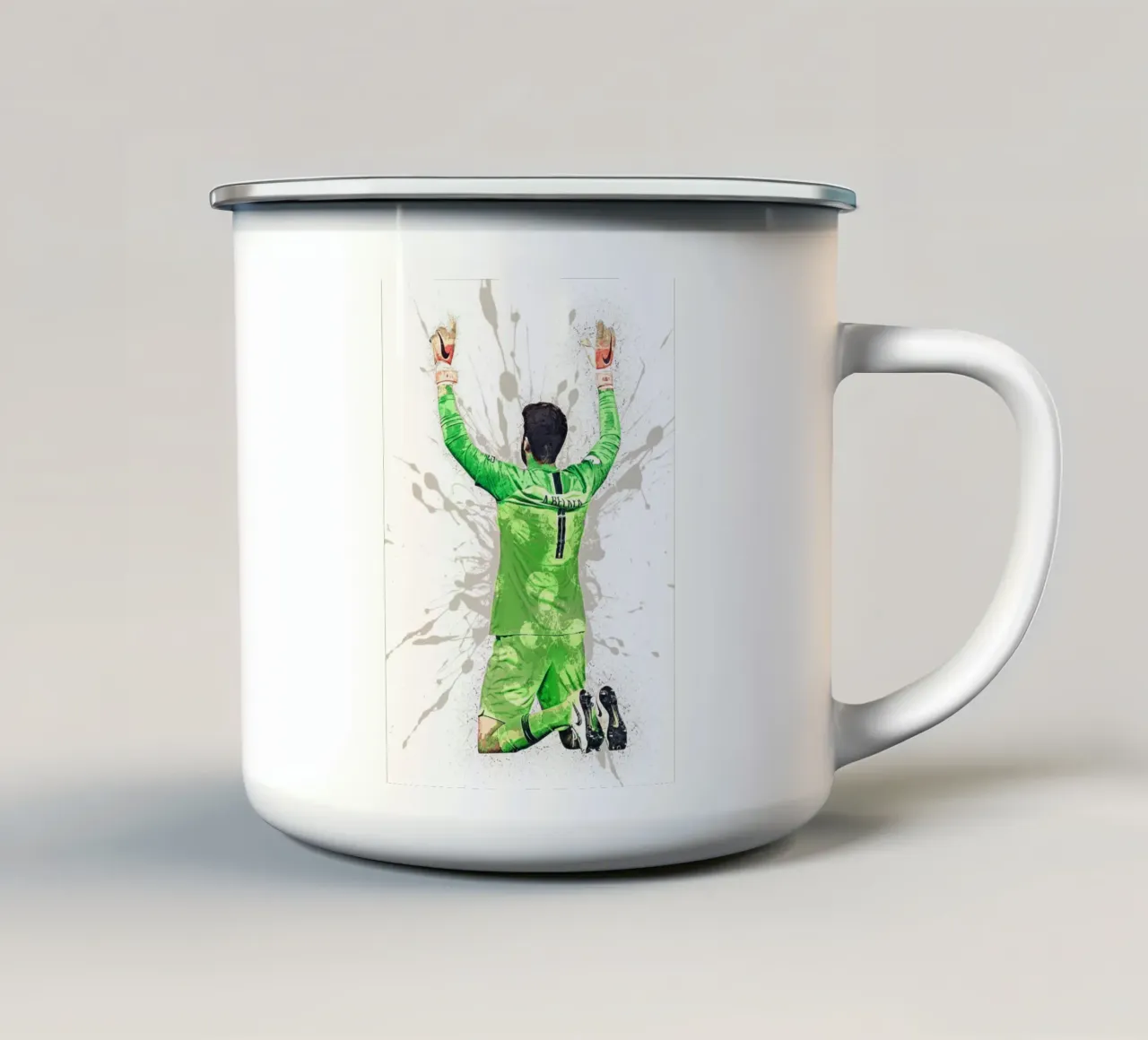 Alisson Becker Brazil tazza in smalto da tenten