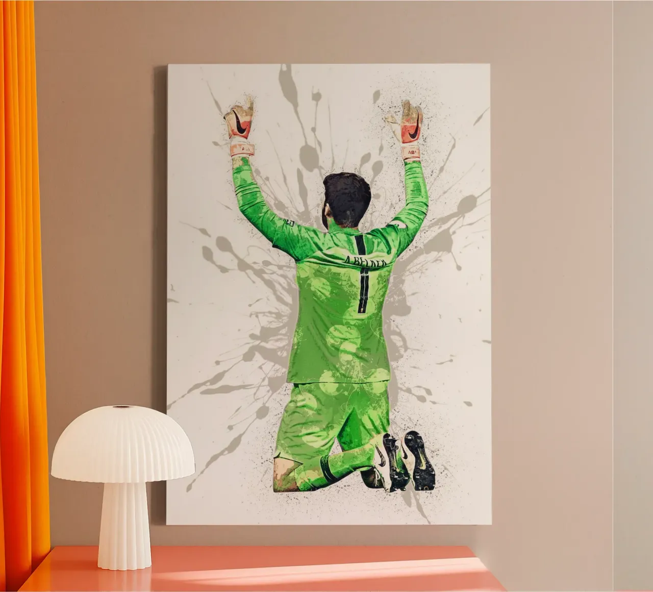 Alisson Becker Brazil tela con Cornice a cassetta da tenten