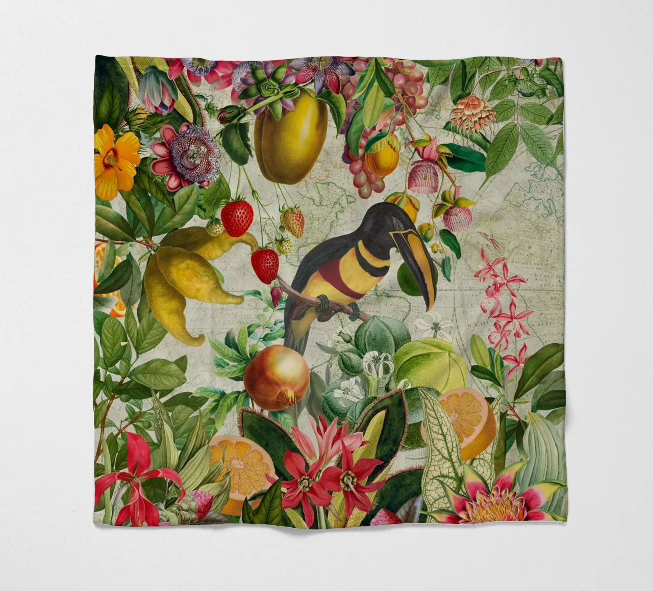 Paradiso in fiore coperta in pile da Vintage World - Uta Naumann