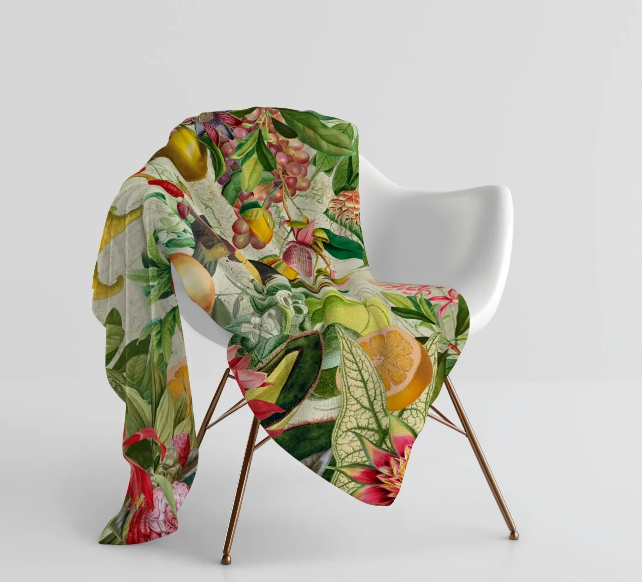 Paradiso in fiore coperta in pile da Vintage World - Uta Naumann