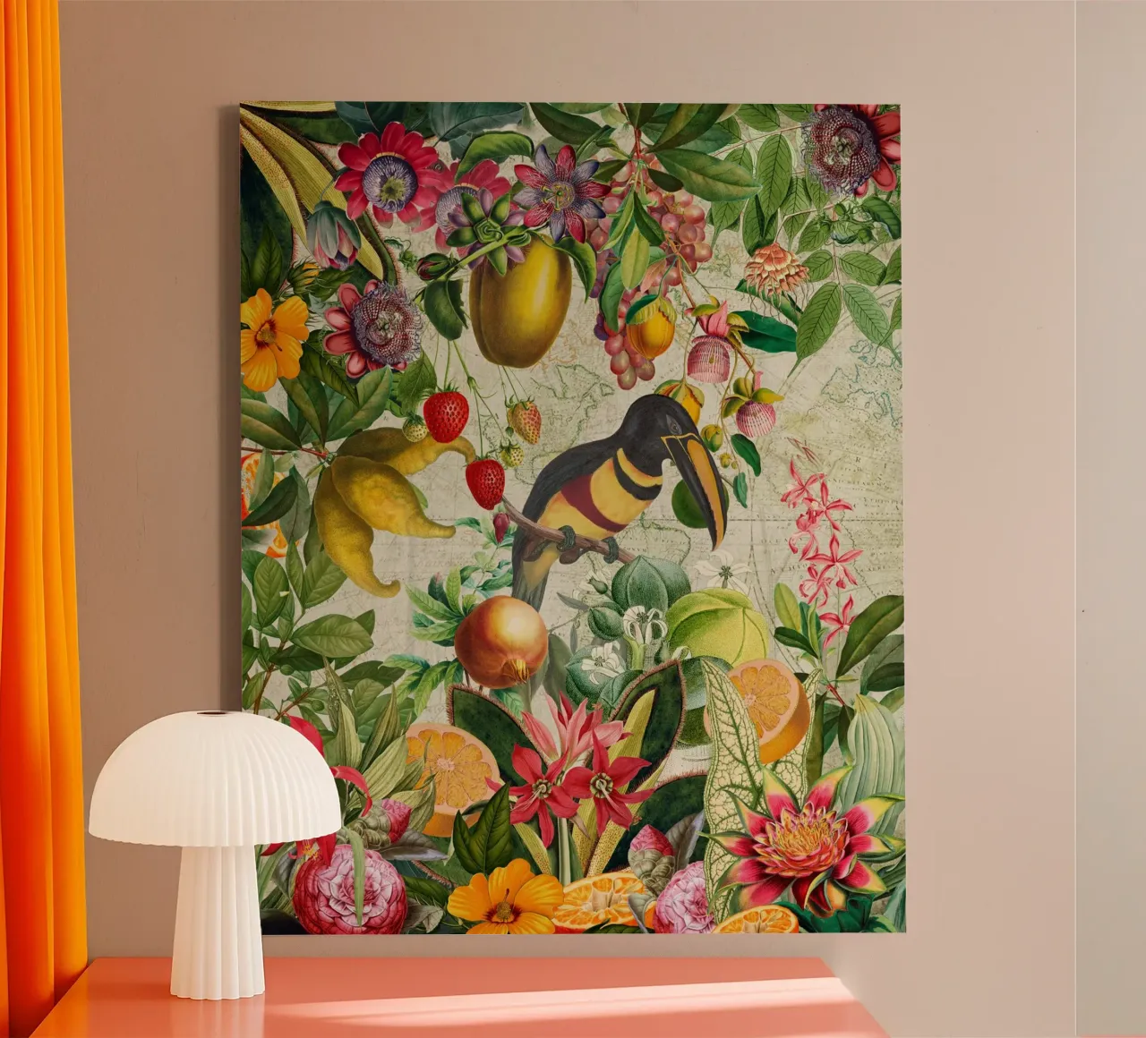 Paradiso in fiore tela con Cornice a cassetta da Vintage World - Uta Naumann