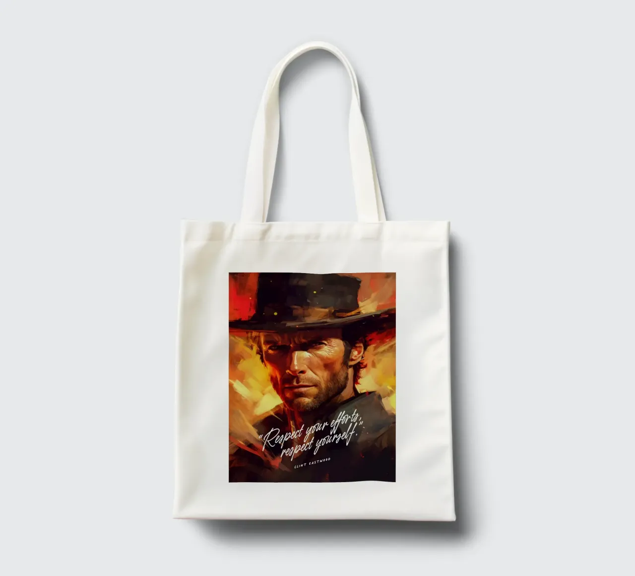 Clint Eastwood Art Quote tote bag by Lootprint